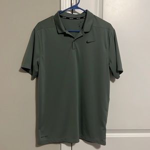 Mens olive Green Nike Golf polo
